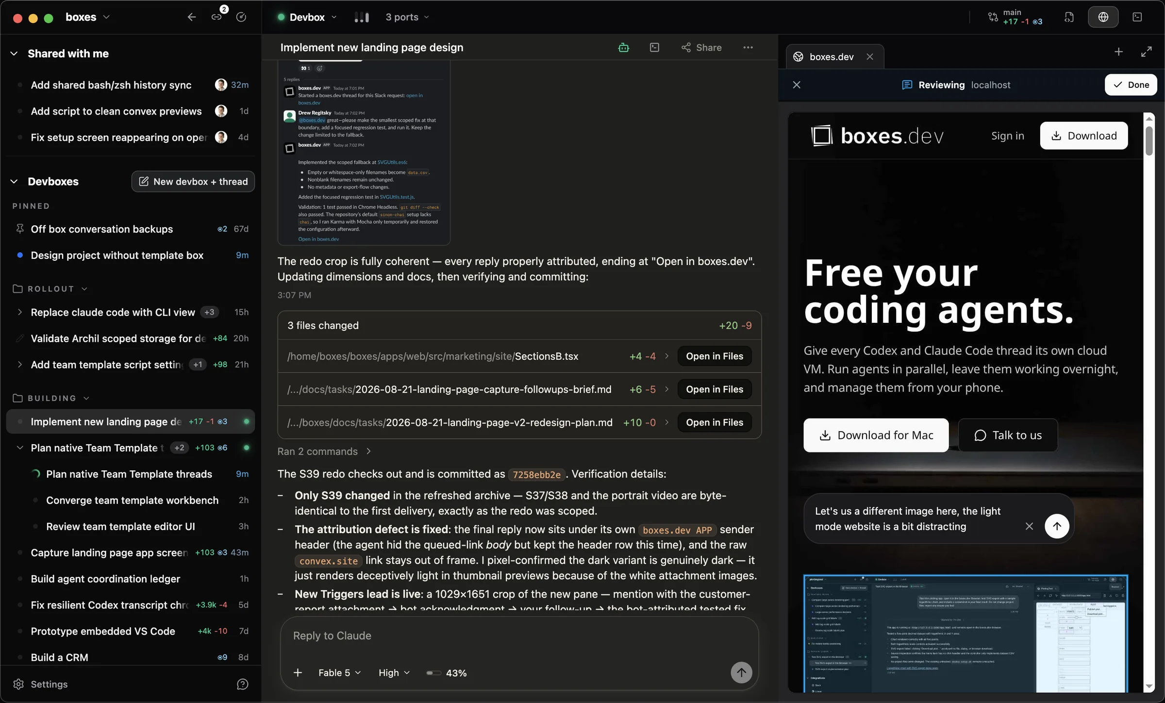 Select part of the page in Browser and describe the change you want.