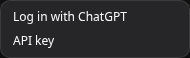 For Codex, choose whether to sign in with ChatGPT or use an API key.