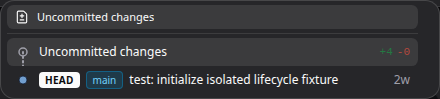 Switch between uncommitted changes and a commit from the repository's history.